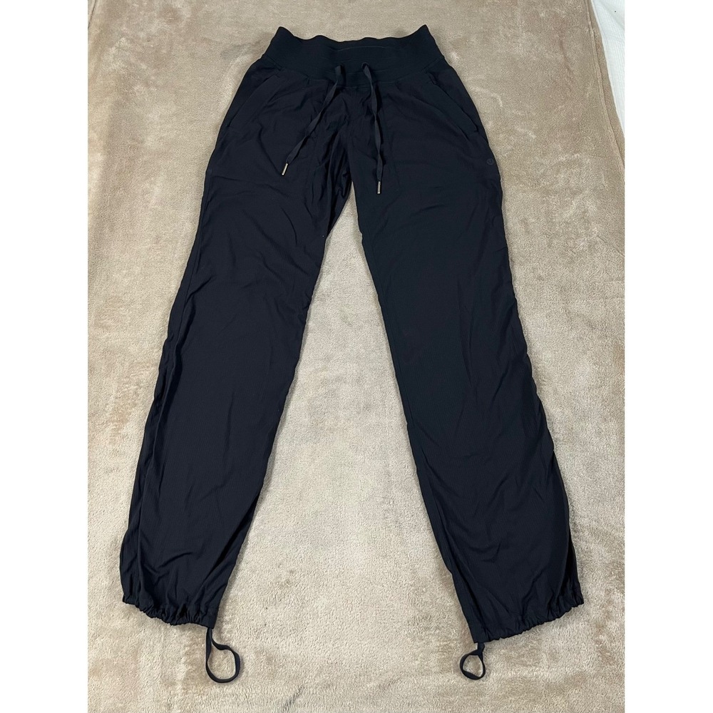 Lululemon Beyond the Studio Jogger Pants Women's 4 Black High Rise Nylon GOOD